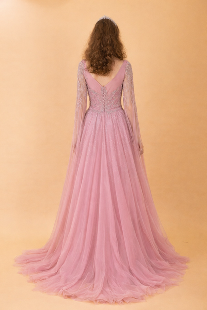 Luxury Pink Party Gown