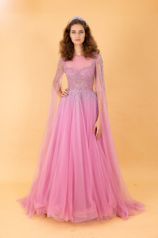 Luxury Pink Party Gown