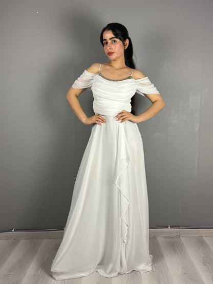 Off-Shoulder Flowing Bridal Gown