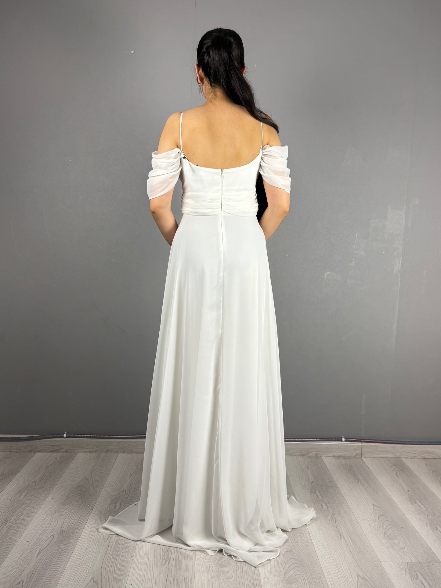 Off-Shoulder Flowing Bridal Gown