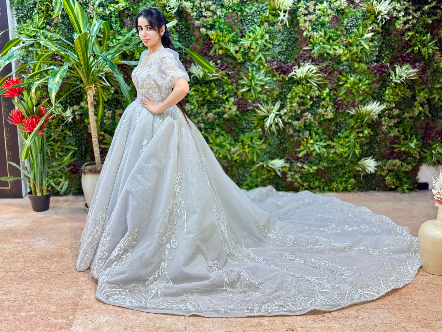 Embroidered Bridal Ball Gown