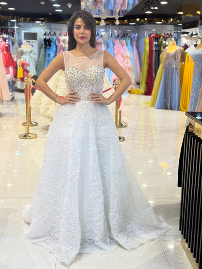 Elegant Crystal Bridal Ball Gown